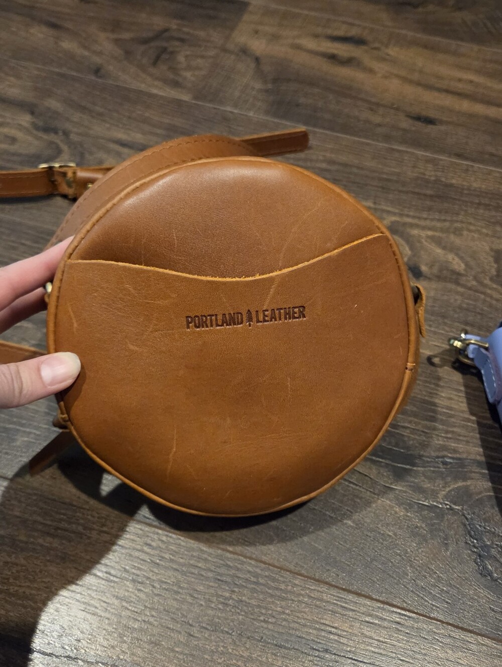 Portland Leather Small Honey Circle Crossbody